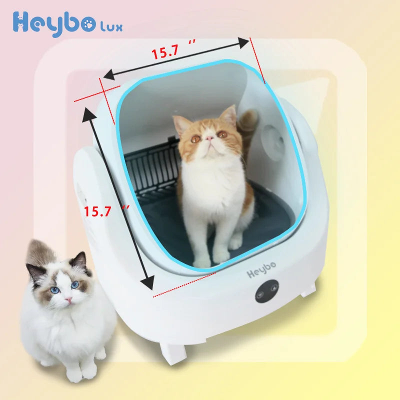 Large Capacity Self Cleaning Cat Litter Box With Safety App