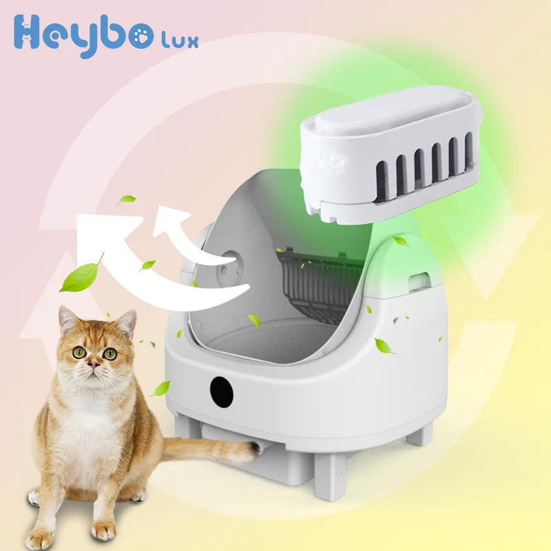 Large Capacity Self Cleaning Cat Litter Box With Safety App