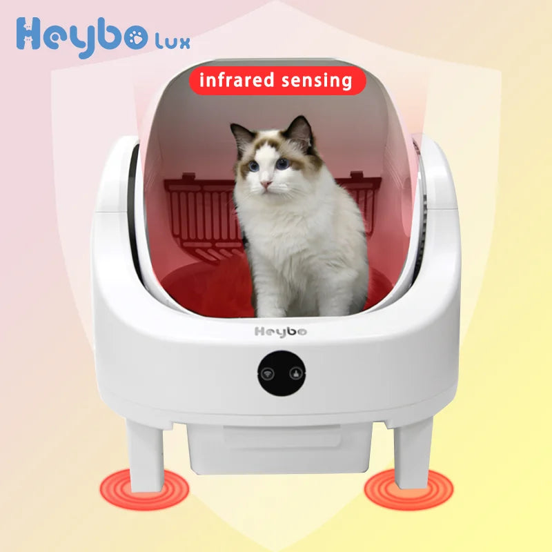 Large Capacity Self Cleaning Cat Litter Box With Safety App