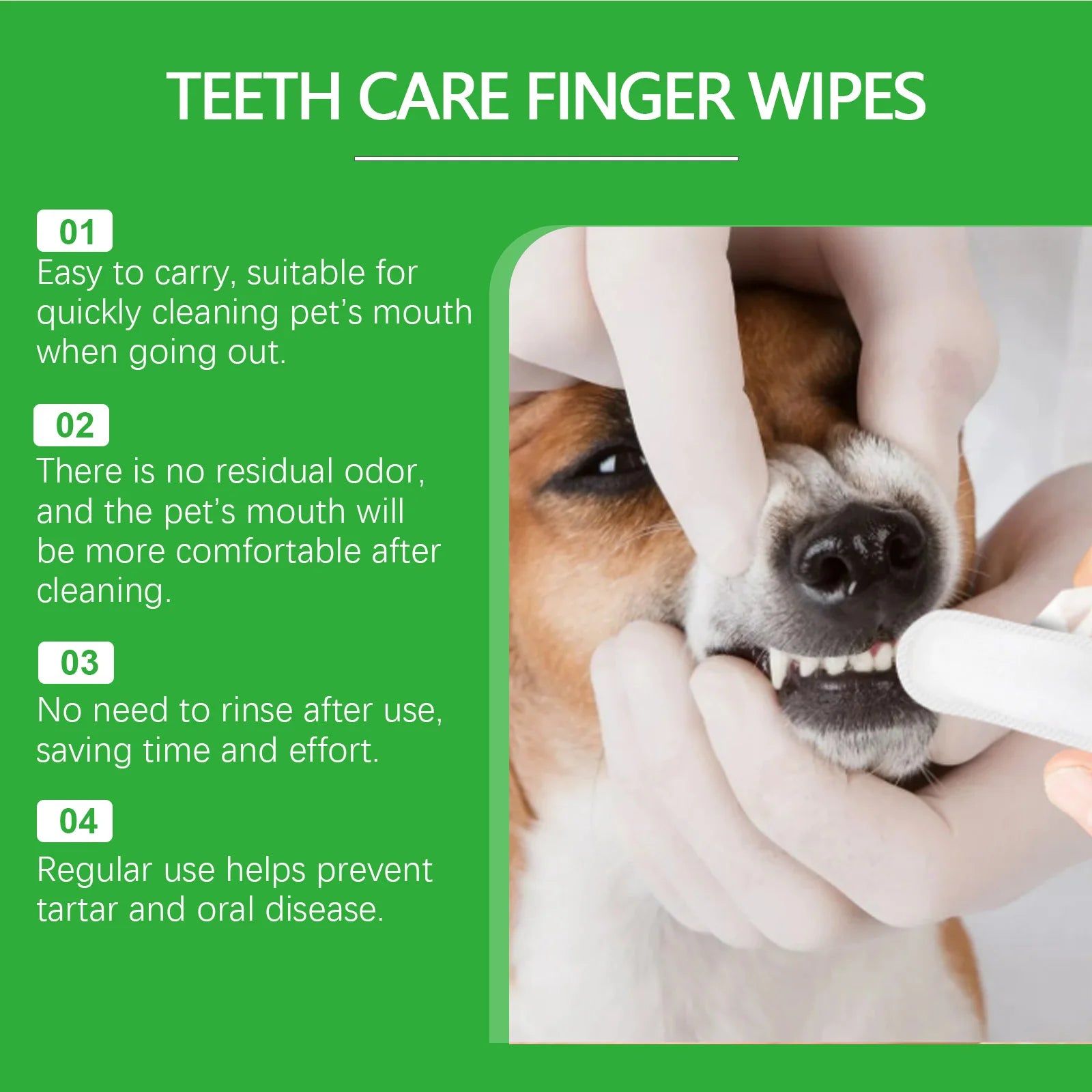 Pet Teeth Care Finger Wipes