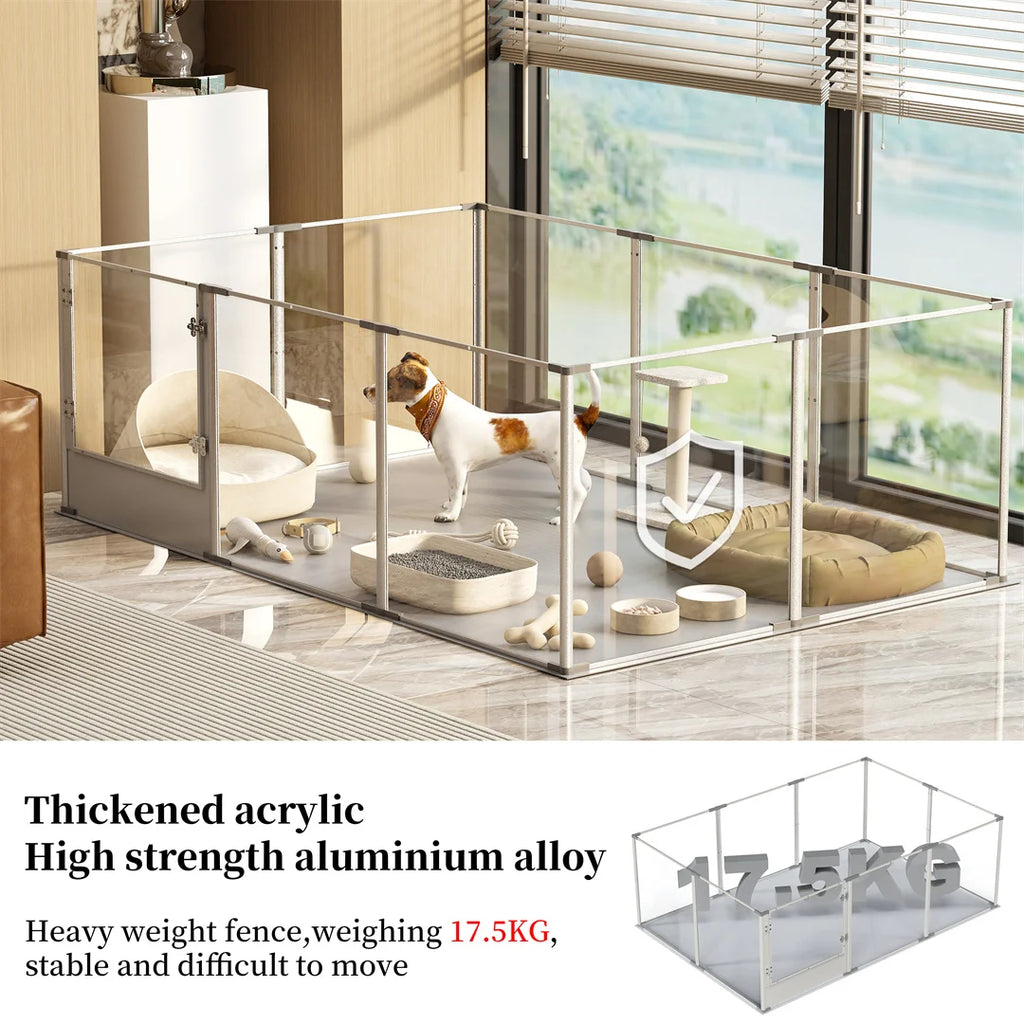 Clear Acrylic Dog Playpen