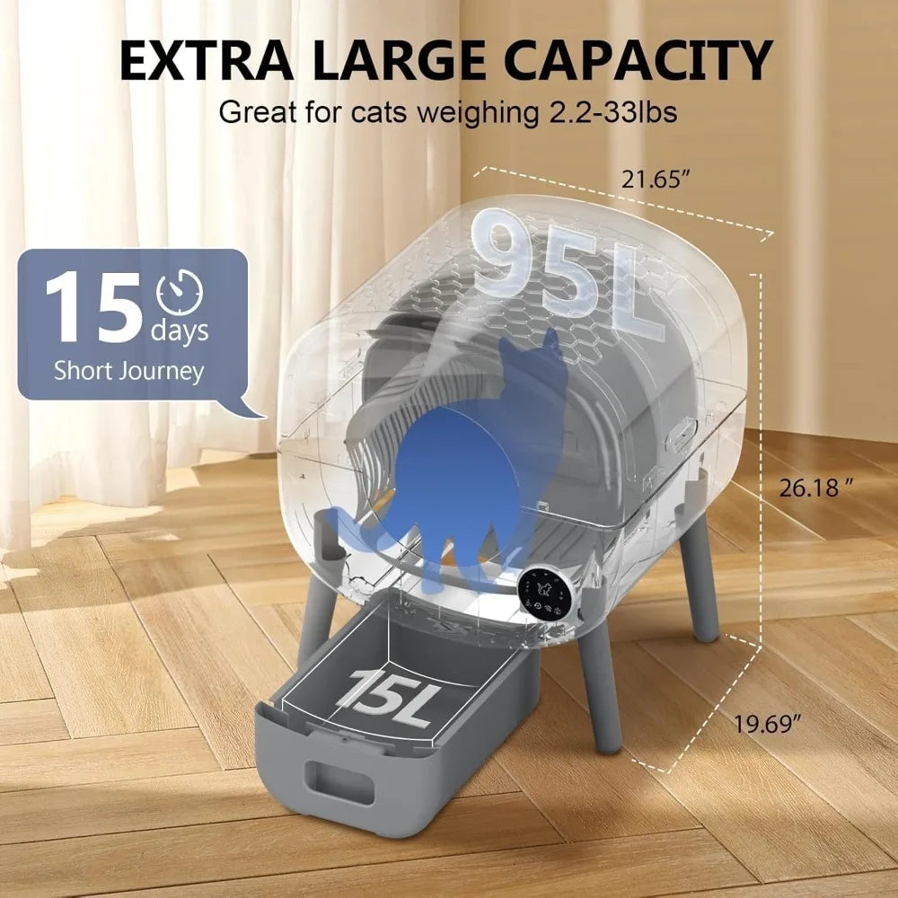 Large Capacity Self Cleaning Litter Box