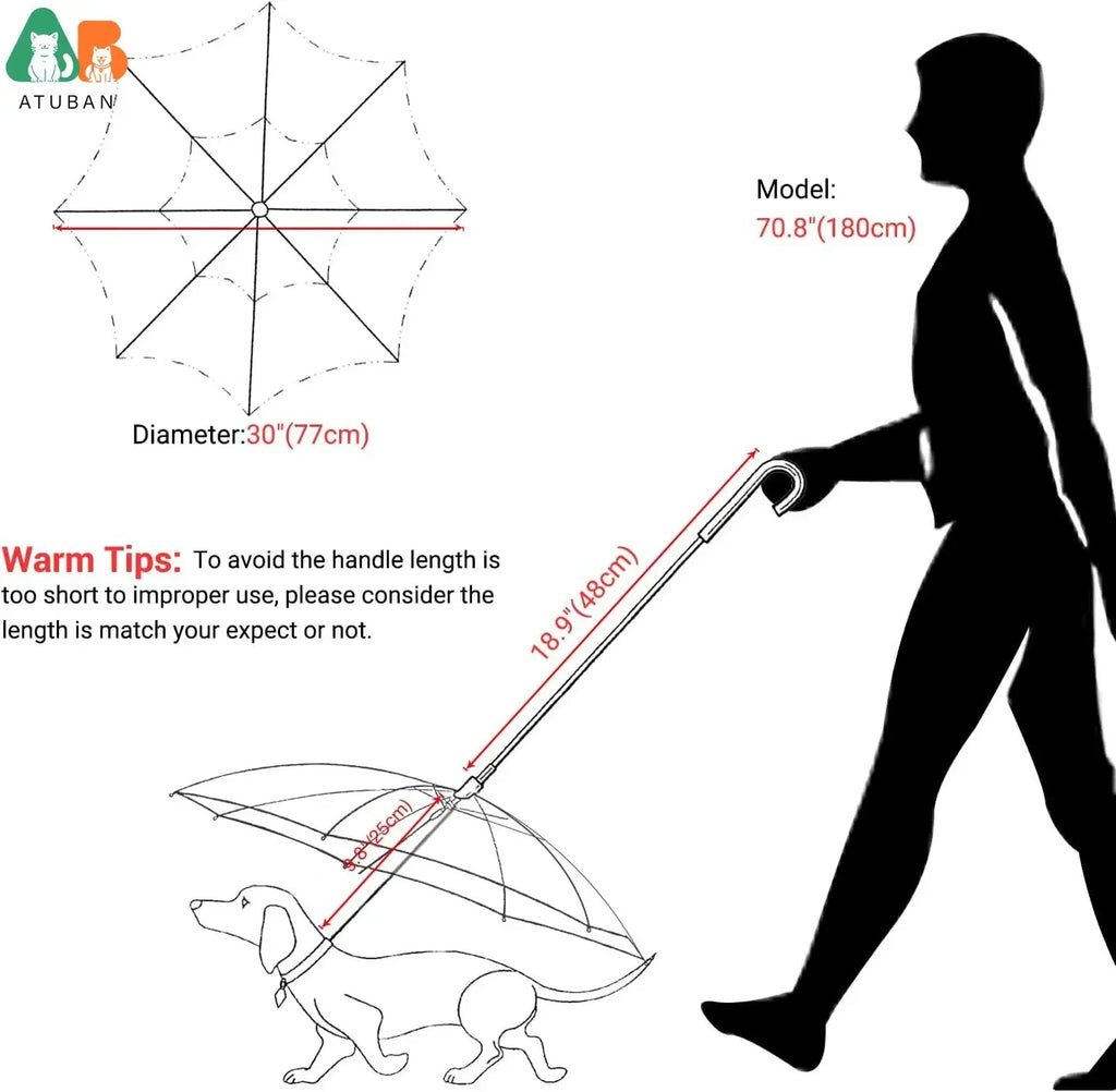 Dog Umbrella with Leash