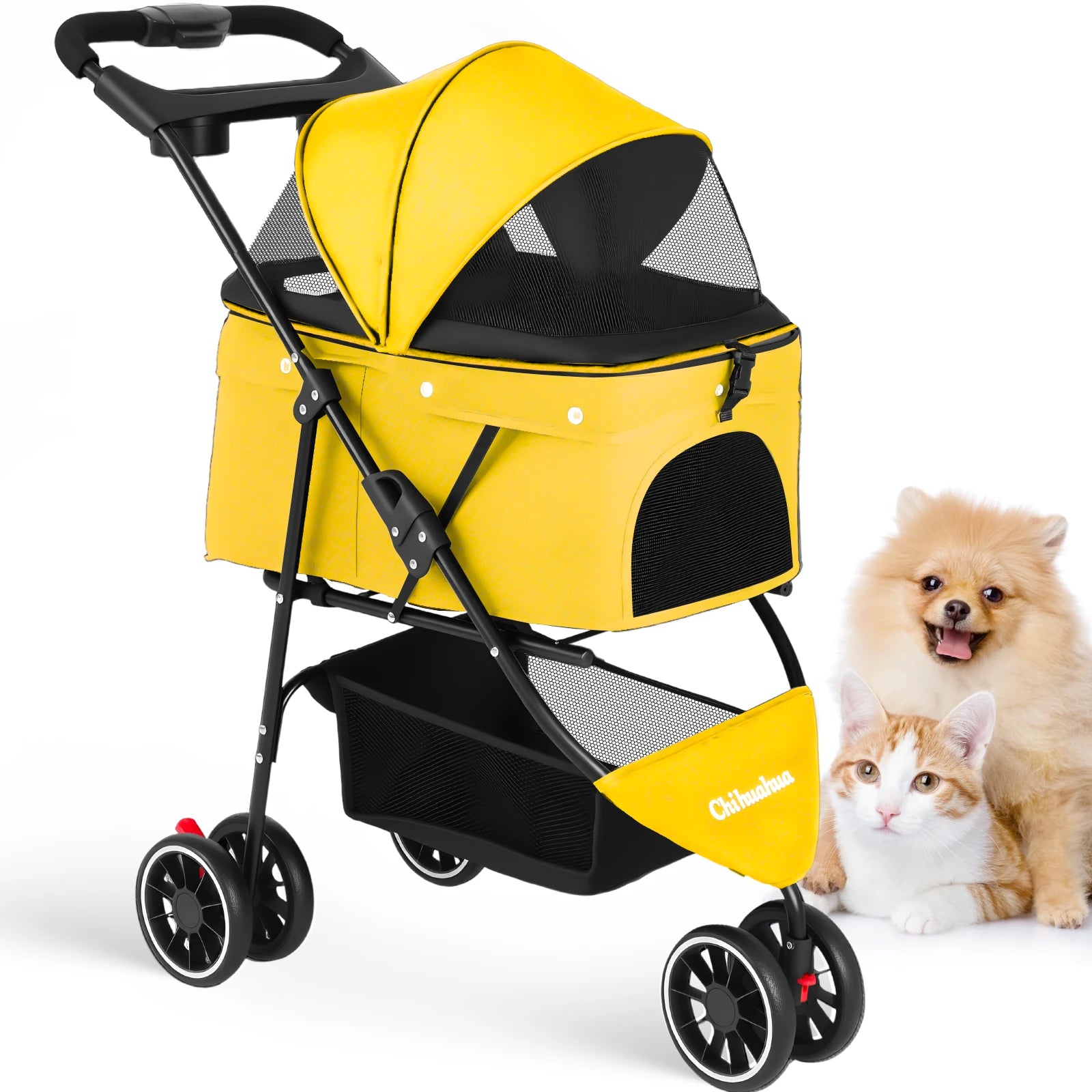 Pet Stroller For Small Puppy Dogs & Cats