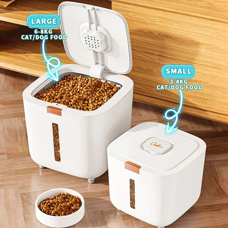 Pet food storage barrel