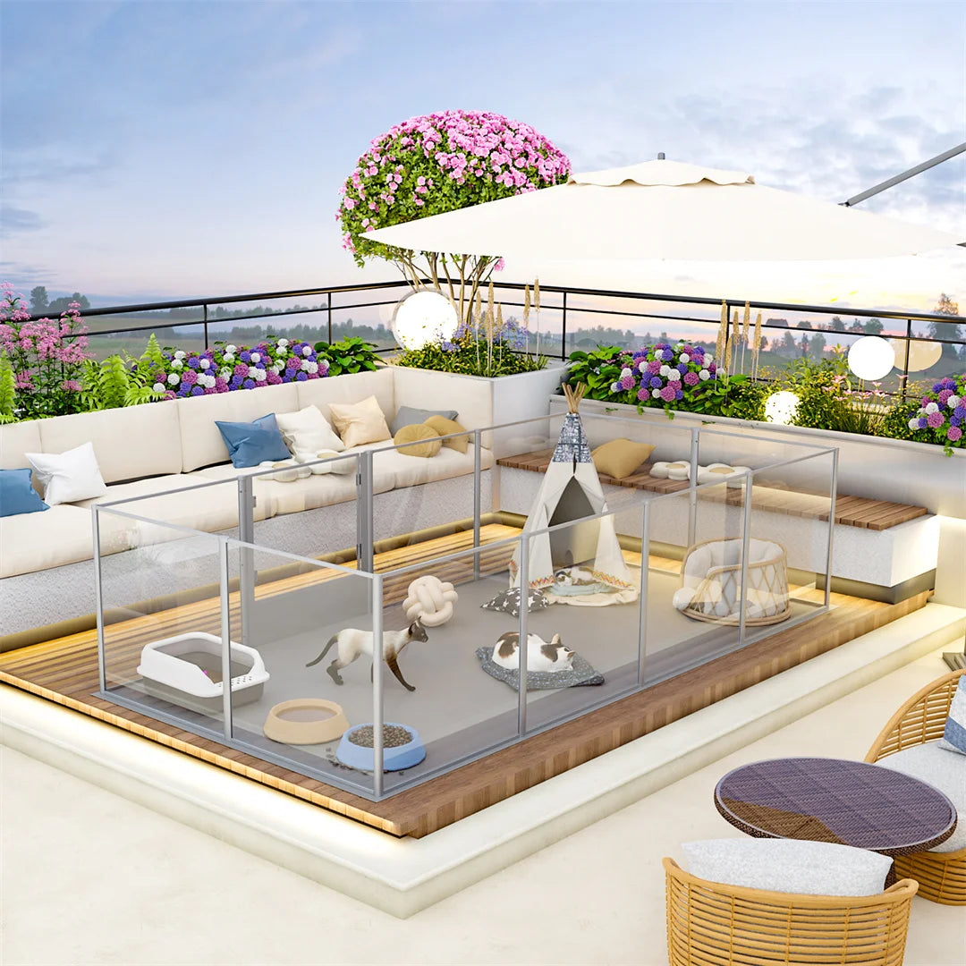 Clear Acrylic Dog Playpen