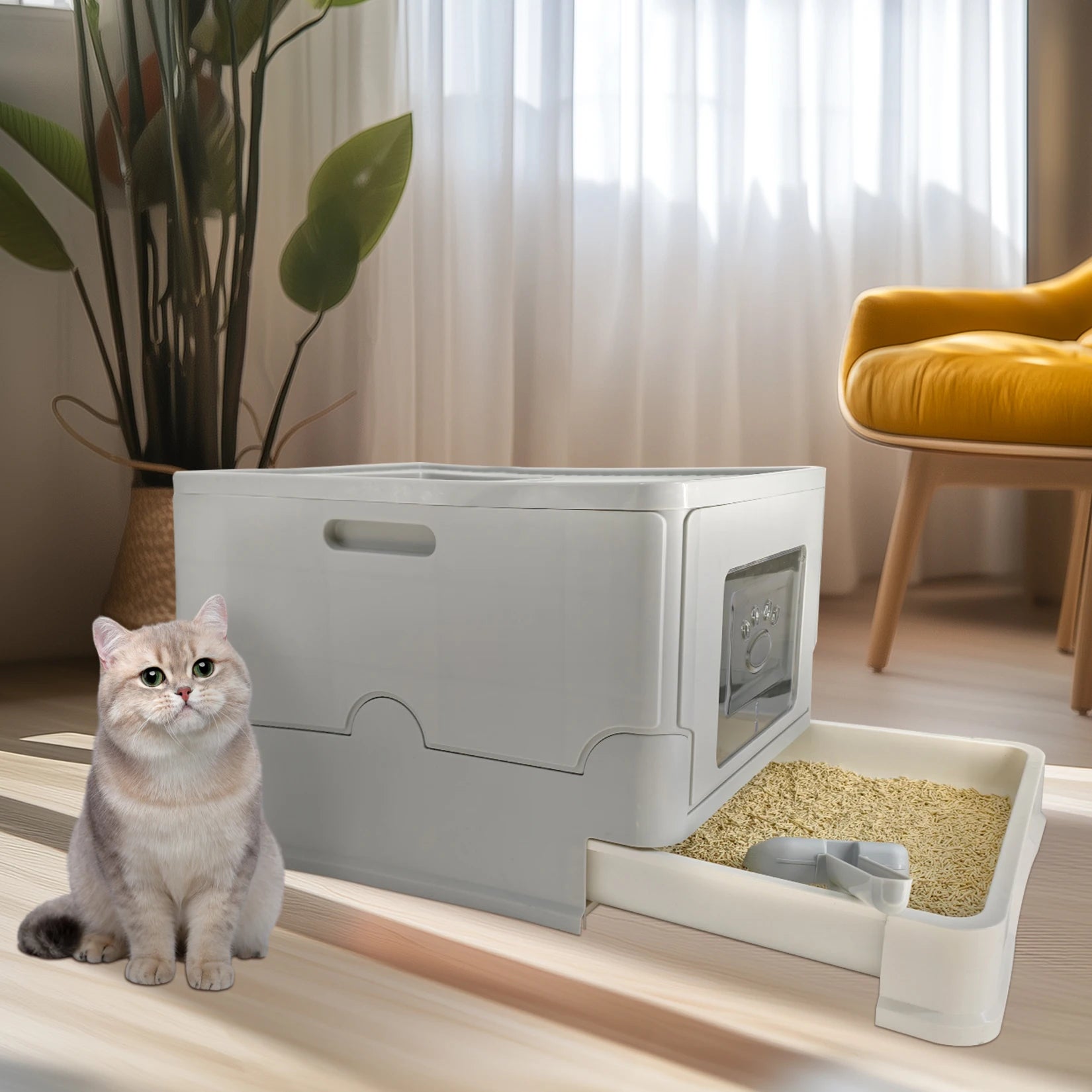 4-Style Cat Litter Box