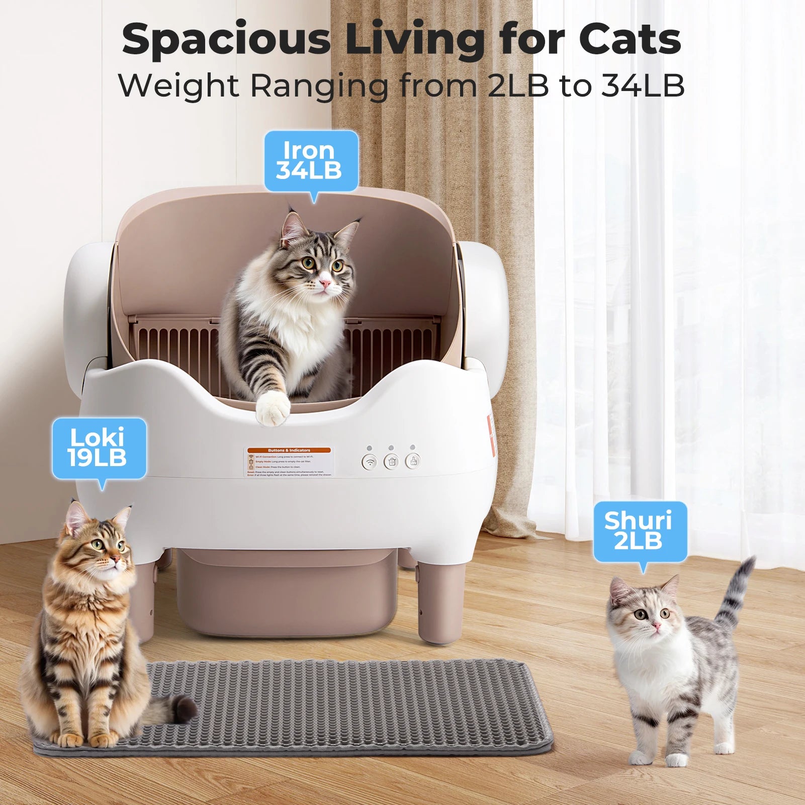 Self Cleaning Automatic Cat Litter Box For Cats