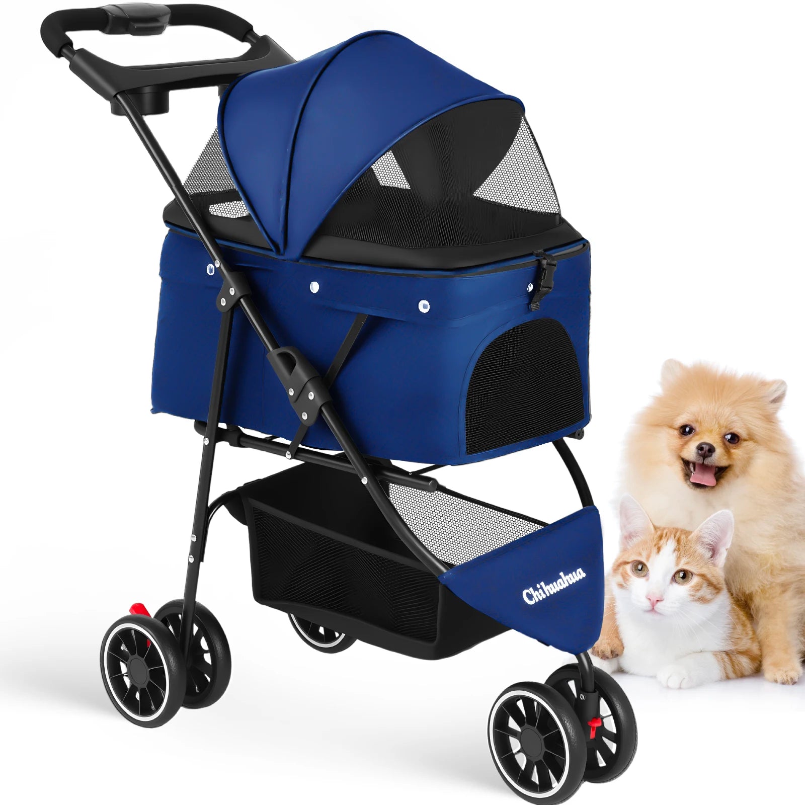 Pet Stroller For Small Puppy Dogs & Cats