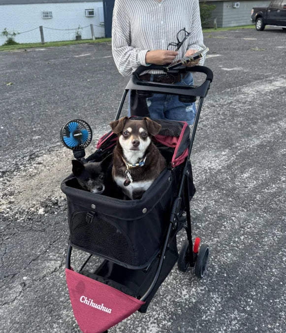 Portable Foldable Pet Stroller for Small Dogs & Cats