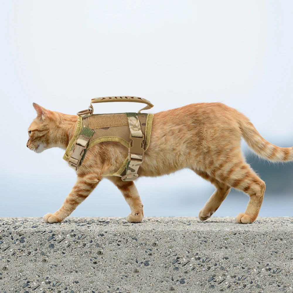 Tactical Cat Harness Adjustable Puppy Vest