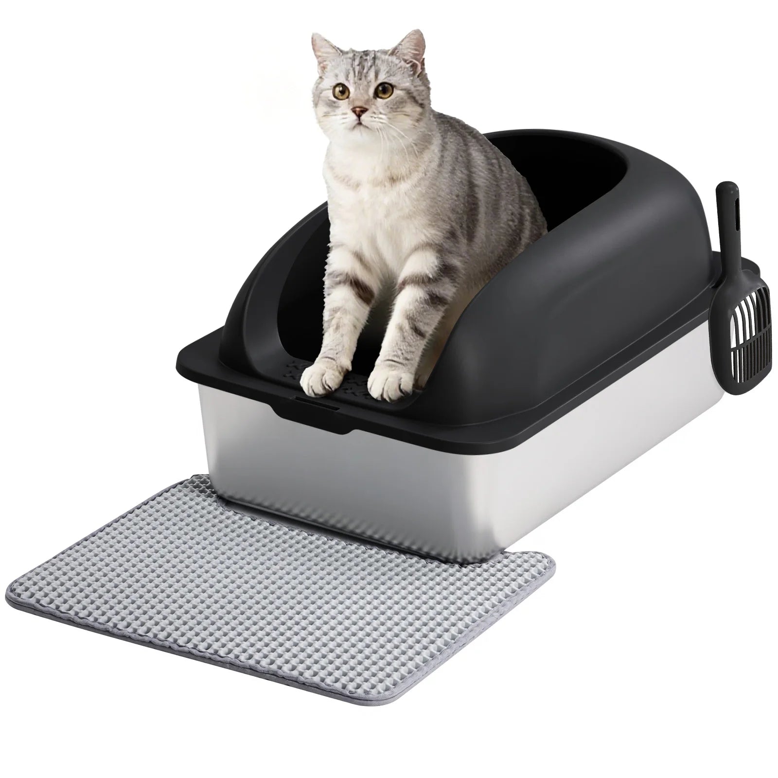 Stainless Steel Cat Litter Box For Big Cats