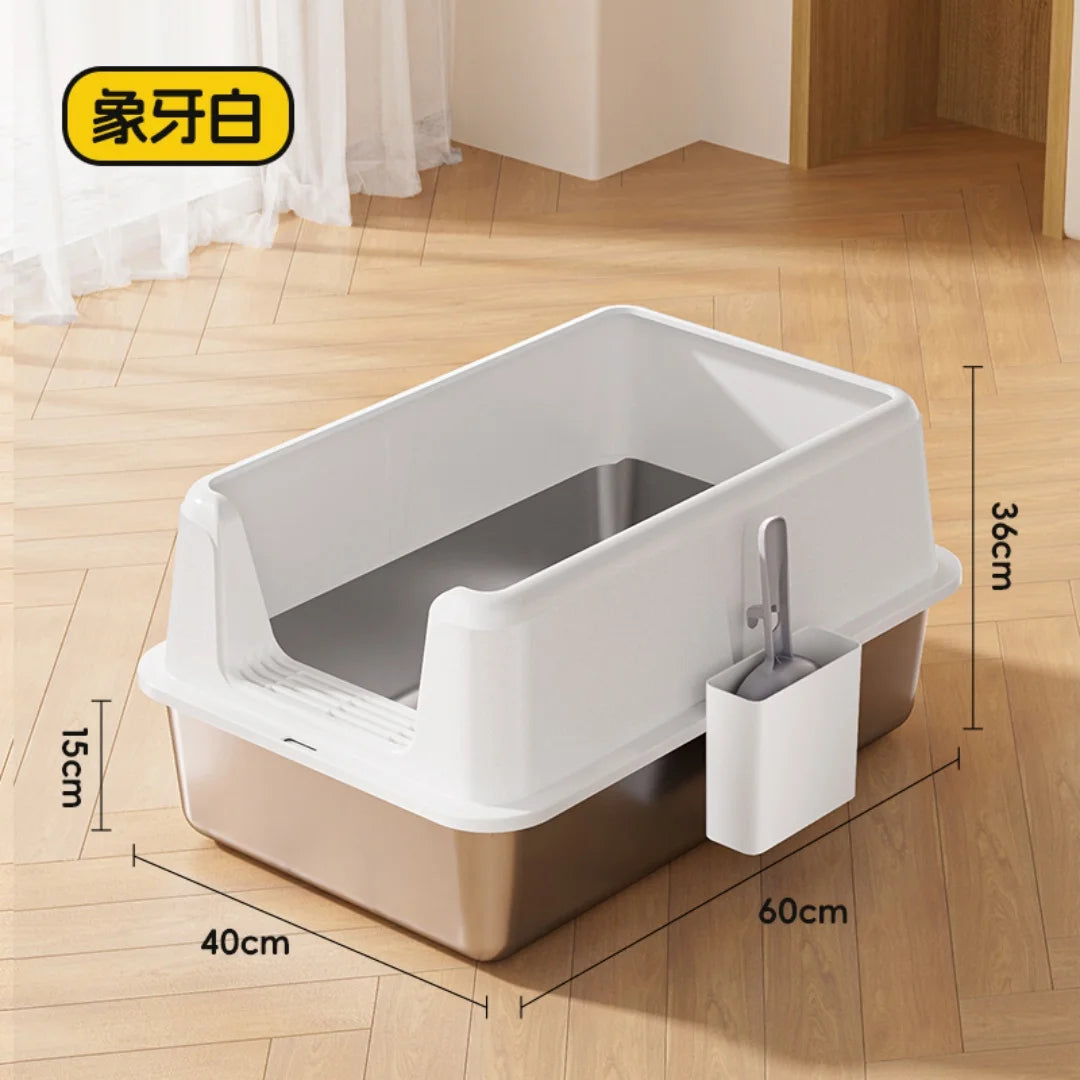 Stainless Steel Cat Litter Box With Lid