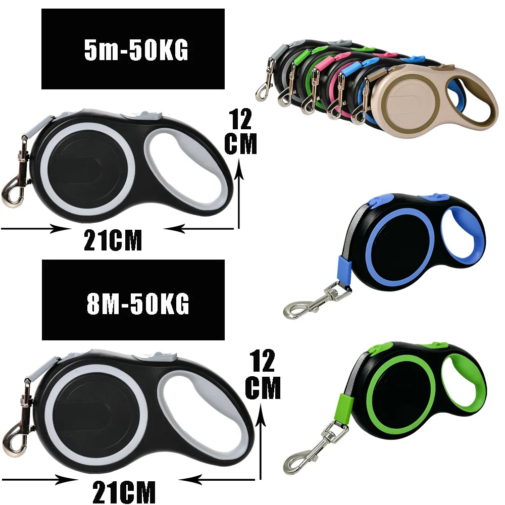 Dog Leash Retractable Roulette Collar