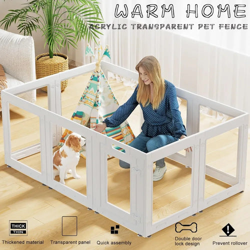Acrylic Dog Playpen With Door