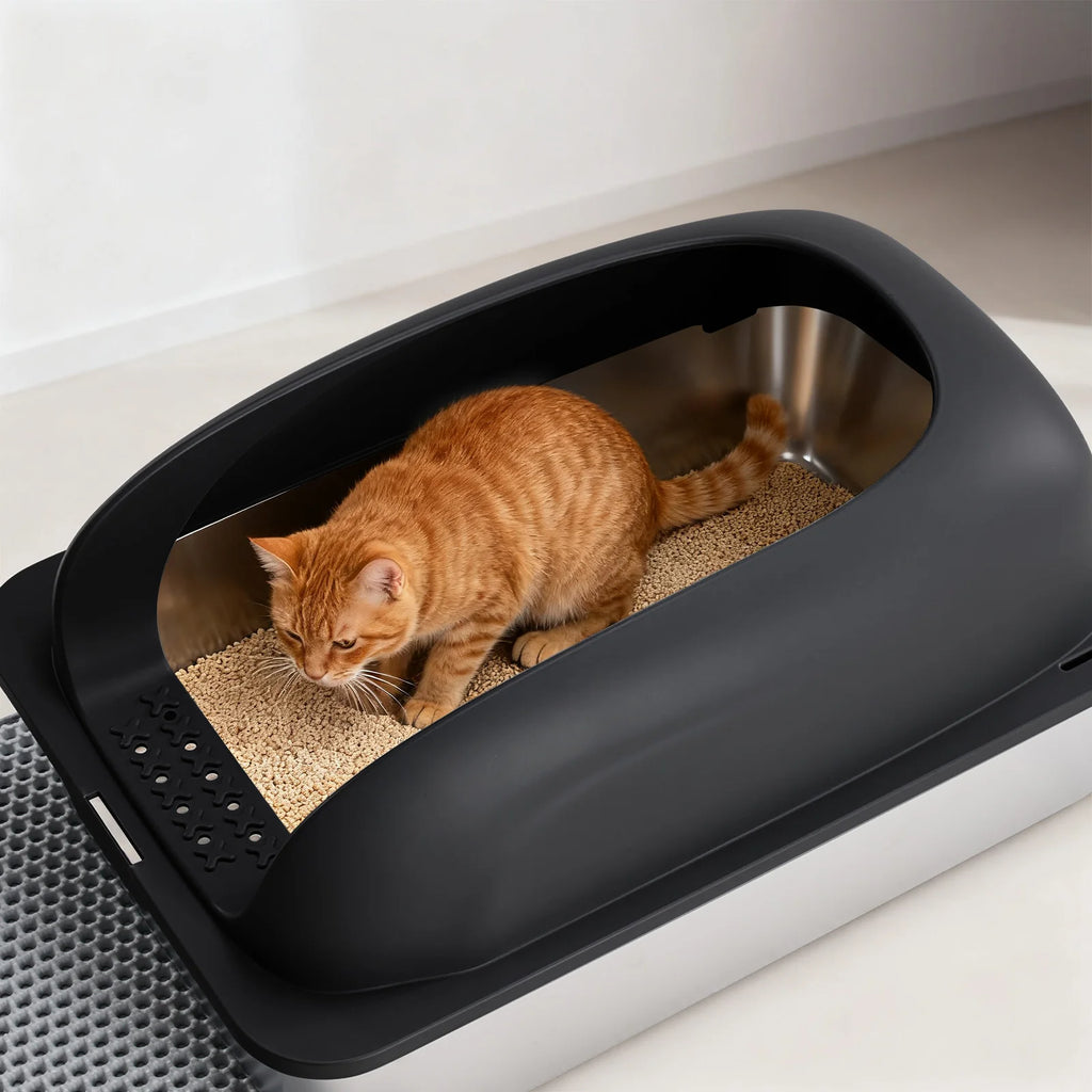 Stainless Steel Cat Litter Box For Big Cats