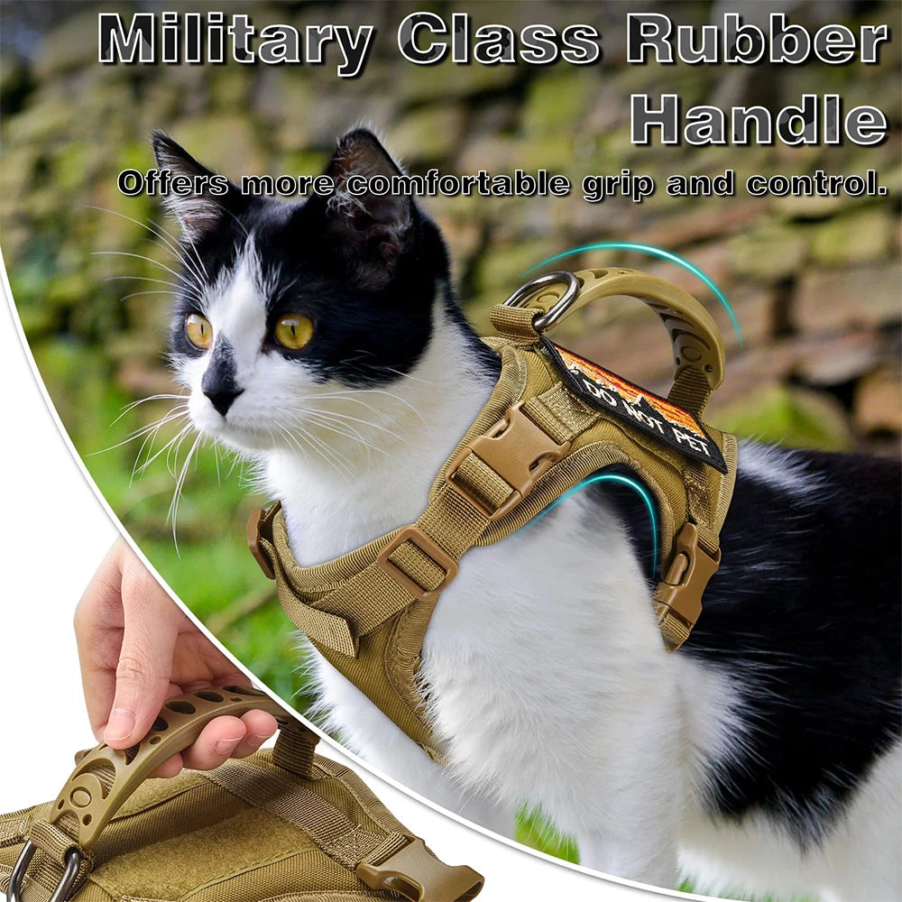 Tactical Cat Harness Adjustable Puppy Vest