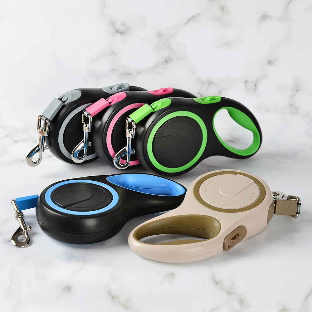 Dog Leash Retractable Roulette Collar