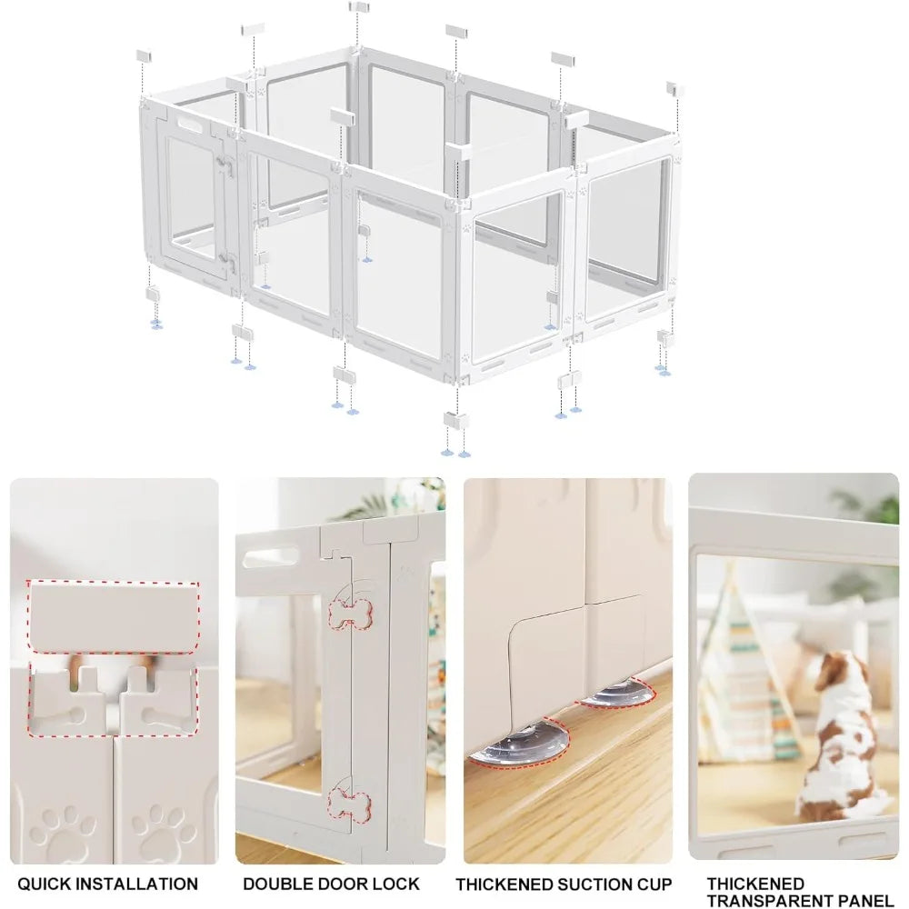 Acrylic Dog Playpen With Door