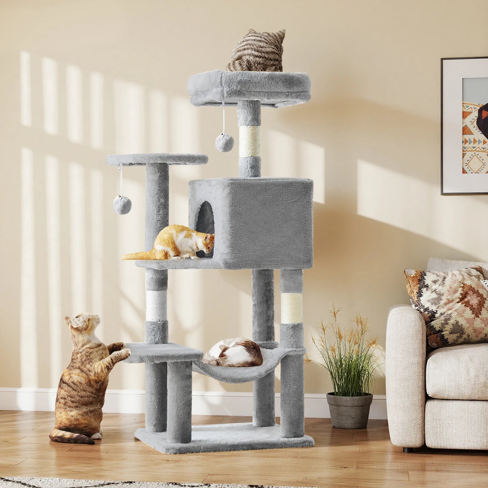 Cat Tree Tall Multi-Cat Climbing Tower