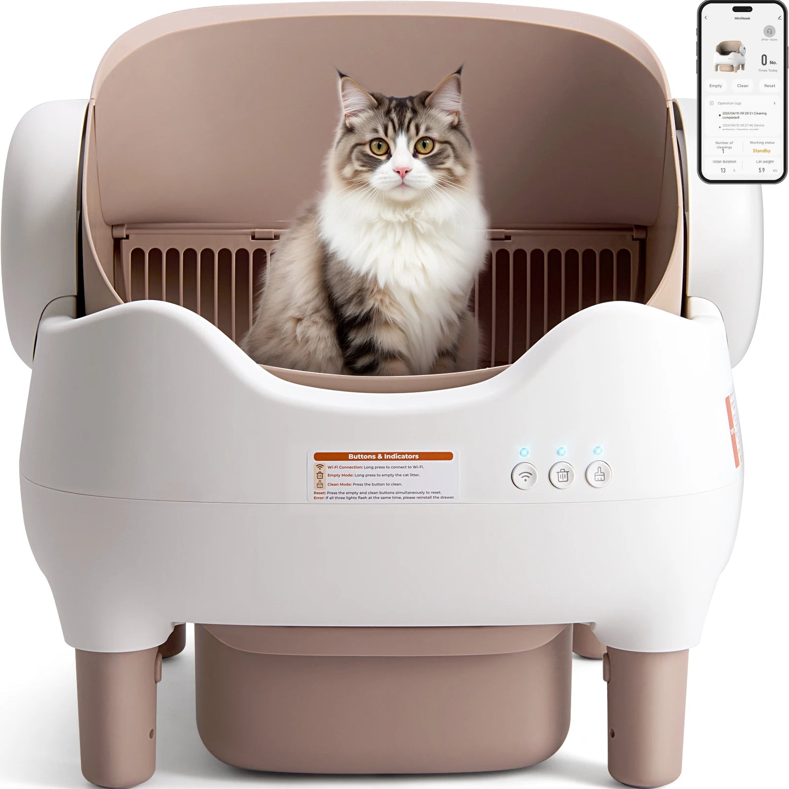 Self Cleaning Automatic Cat Litter Box For Cats